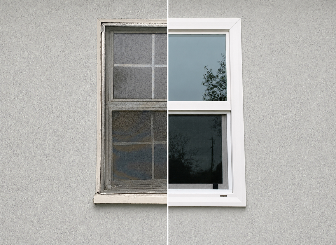 Retrofit window application example